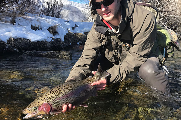 Chris Smith with a Blue River Rainbow Trout.