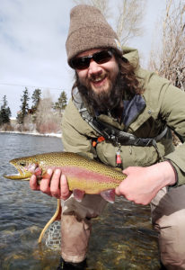 Another great fish from the Blue River landed during our winter fly fishing class.