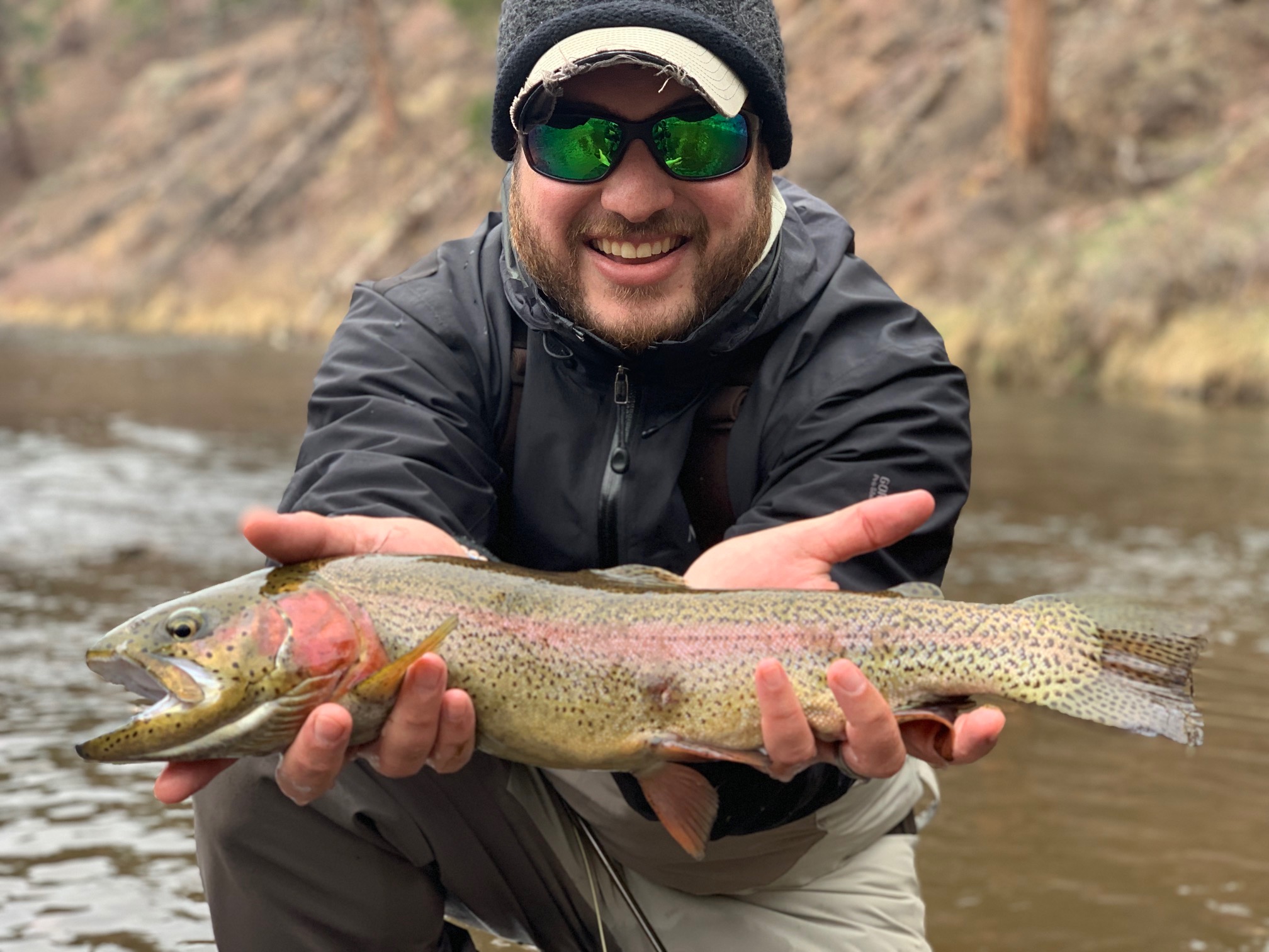 A large rainbow trout from a guided trip on the South Platte near Deckers.