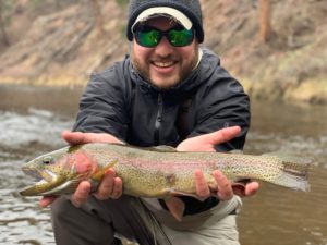 A big rainbow trout from a recent guided fly fishing trip on the South Platte.