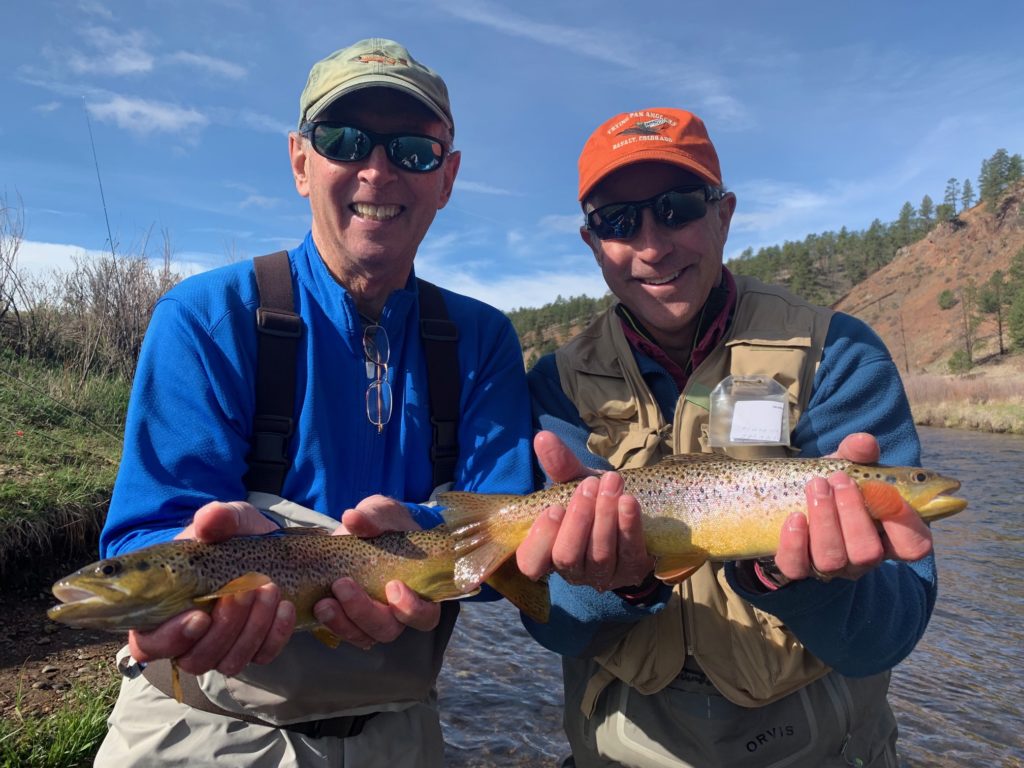 One of many sets of doubles from a great guided fly fishing trip to the South Platte near the town of Deckers.