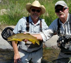 South Platte guide Fred Gray with a great wild brown trout.