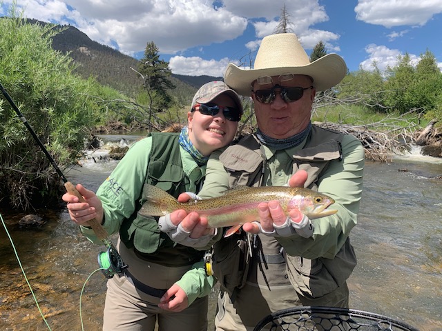 Guided fly fishing on Tarryall Creek.
