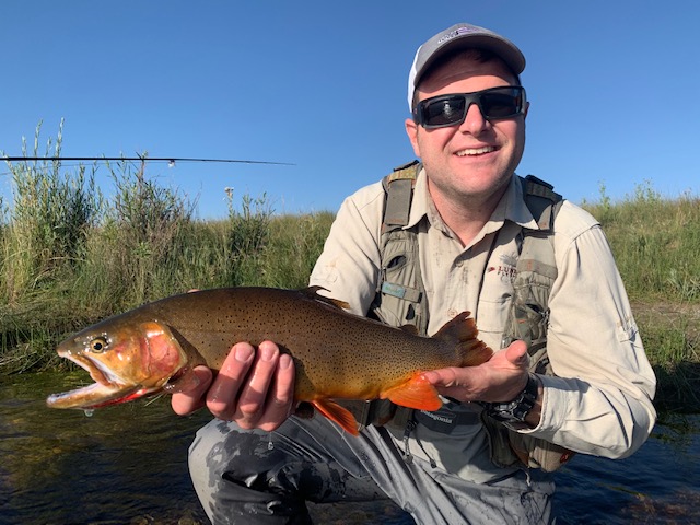 Guided fly fishing on the Dream Stream with this trophy cutthroat trout.