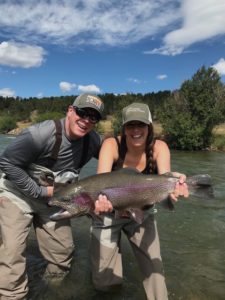 Father daughter annual guided fly fishing trip to private water near Denver.
