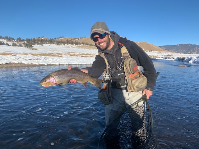 Danny Frank Big winter cut bow from the Dream Stream Stretch of the South Platte Near Deckers.