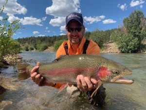 Trophy trout from a guided fly fishing trip near Denver.