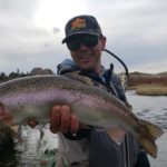 Fly Fishing Guide Jonathan Messinger with a trophy from Tarryall Creek.