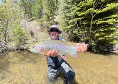 Private water fly fishing on the North Fork of the South Platte at Rawhide Ranch