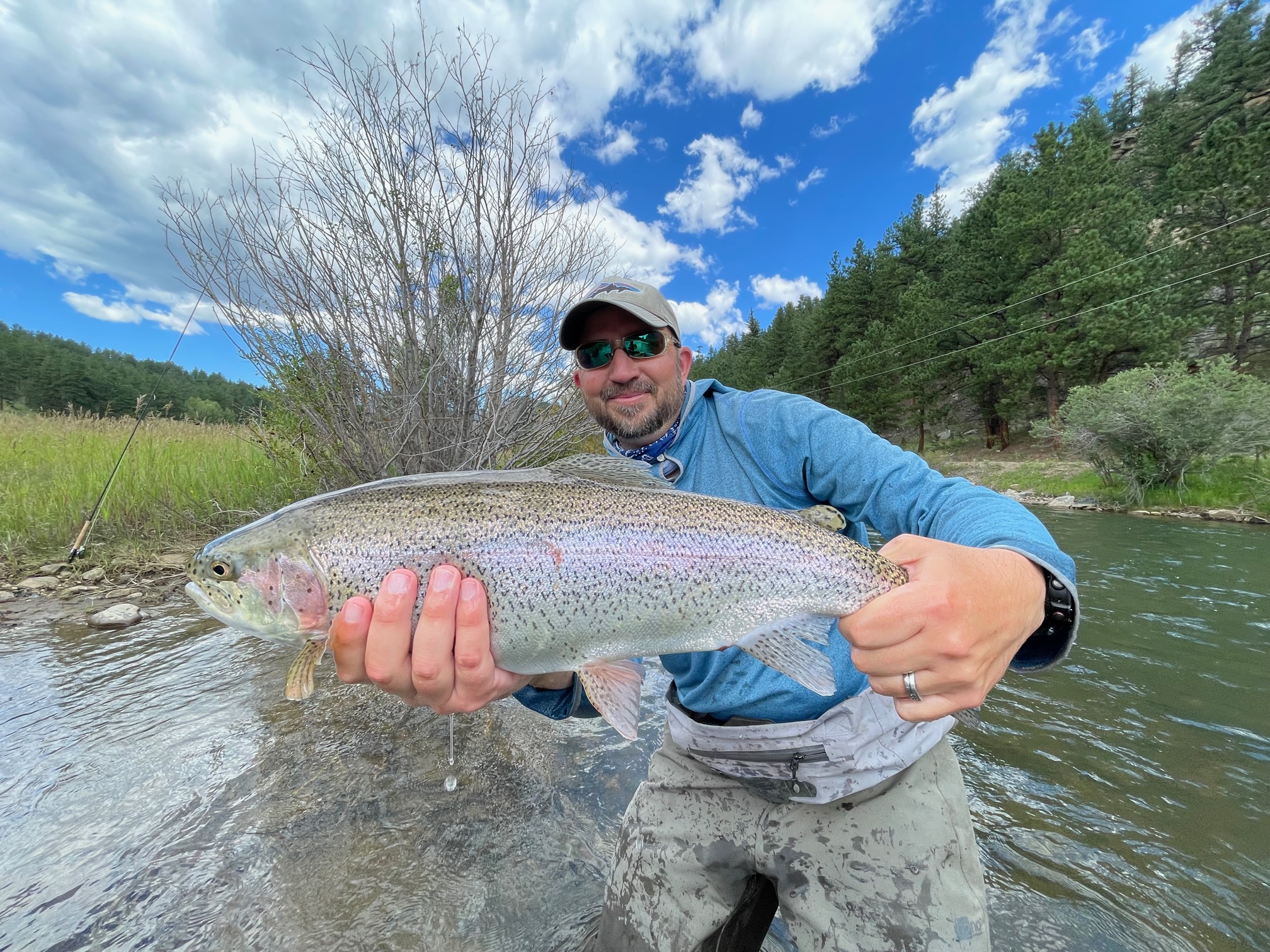 Big Rainbow from a guided fly fishing trip at Rawhide Ranch