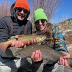 Couples guided fly fishing trip near Denver, check out this double!