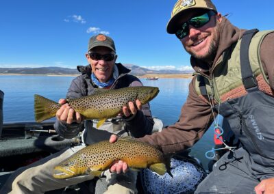 Guided reservoir fly fishing trips for trophy trout!