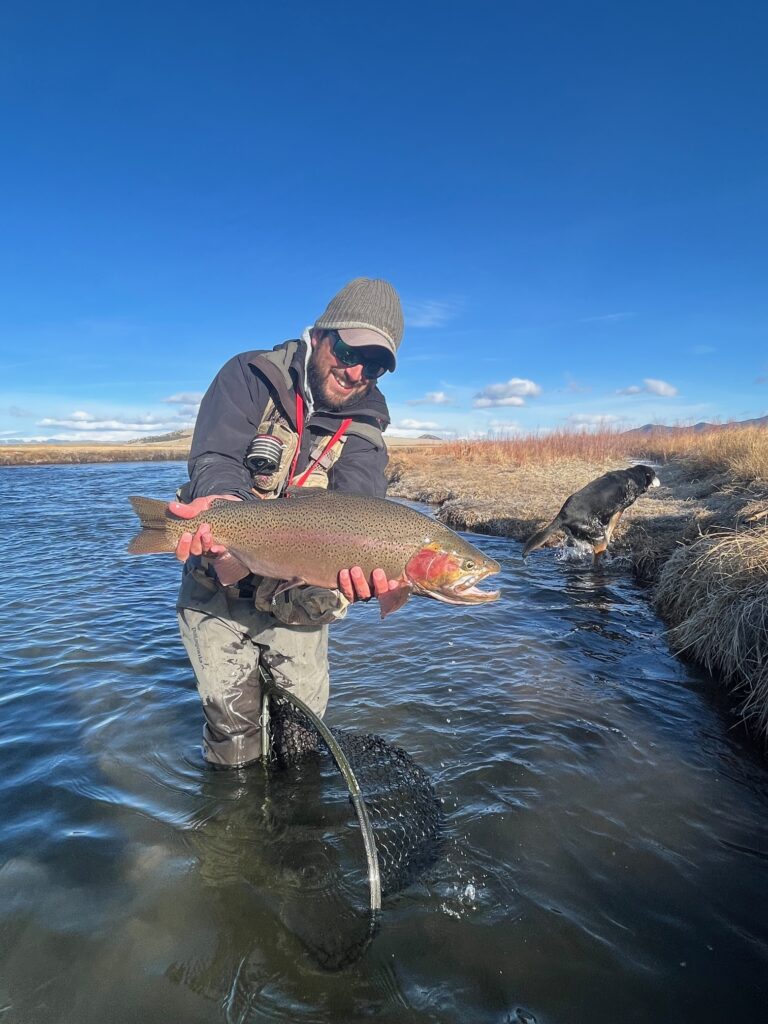 Colorado Trout Hunters owner and guide Danny Frank with a big trout from the Dream Stream.