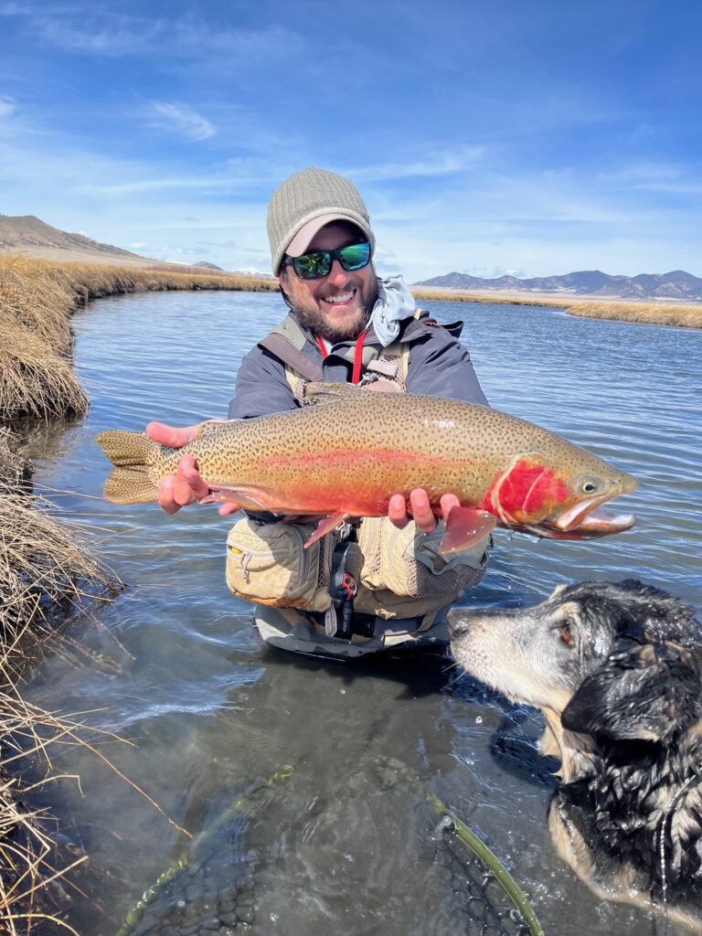 Danny Frank with a big, colored up Dream Stream fish.
