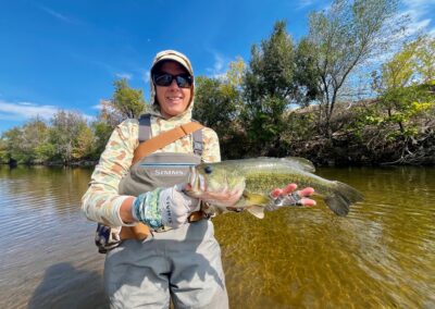 Denver South Platte Largemouth Bass landed with guide Rick Mikeself