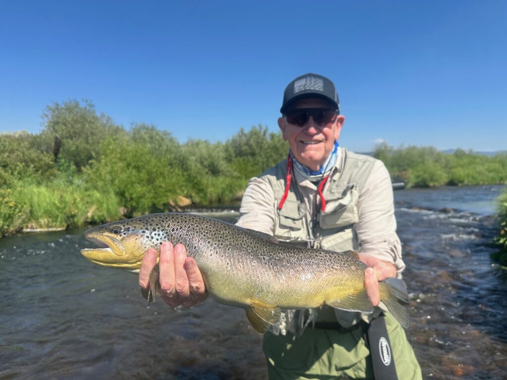 Huge brown trout from the Rolling J Ranch with guide Danny Frank
