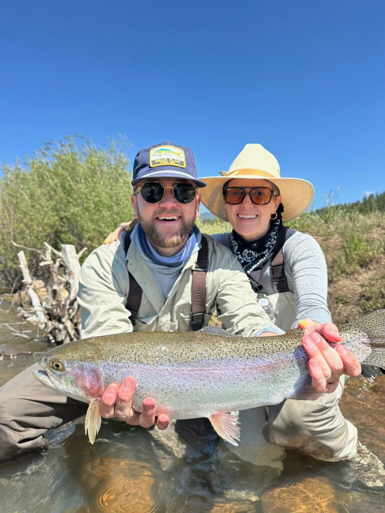 Happy couple at Shawnee Meadows on the North Fork near Denver