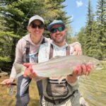Big fish on guided fly fishing trip near Denver