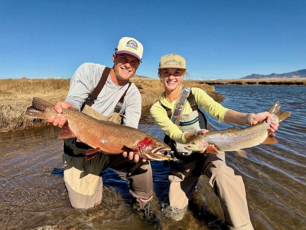 Katie and her boyfriend with a sweet double.